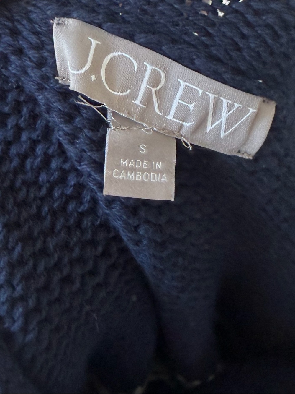 J. Crew Navy & White Striped Crewneck Sweater - Picture 2 of 2